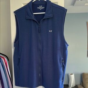 Vineyard Vines Navy Zip-Up Vest